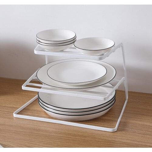 Corner Dish Shelf Ventilated Anti-rust Home Kitchen Stand Cutlery Storage Rack Drain Simple Iron Art Tableware Tool 1PC 3 Layers