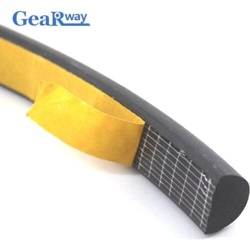 1Meter Seal Strip Foam EPDM D Type Sealing Strips for Window Door Wind Proof Self-adhensive Rubber Door Seal Strip
