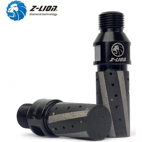 Z-LION Diamond CNC Finger Bit D25*45T*1/2" Gas Resin Filled Diamond Finger Grinding Bits for Cutting Ground Sink Granite Stione