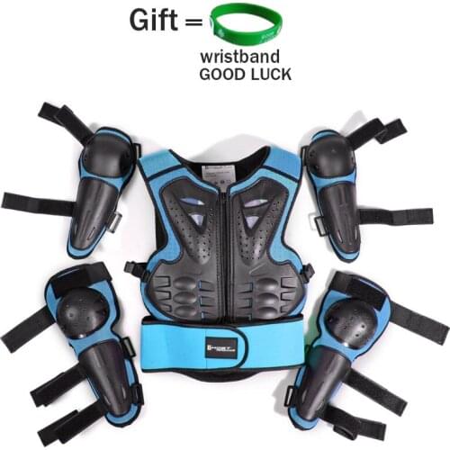 For Height 0.85-1.7M Kids Motocross Full Body Armor racing Dirt bike Knee Elbow Guard Ski Skate body care