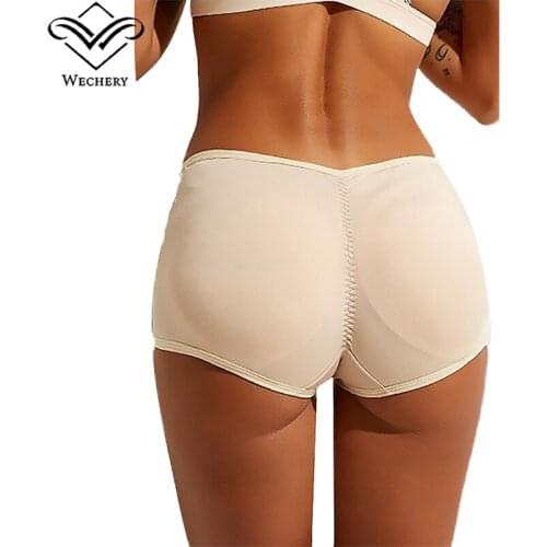 Wechery Women Padded Panties Sexy Underwear Butt Lifter Enhancer Control Panties Natural Hips Shapers Shapewear