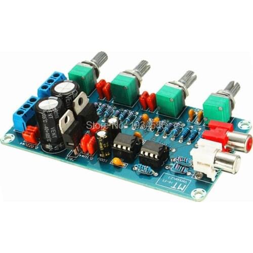 12V NE5532 OP-AMP HIFI Front Plate Power Amplifier Preamplifier Module Volume Enthusiast Tone EQ Control Welded Finished Board