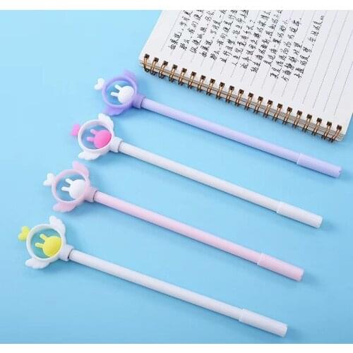 36PCS Korean Stationery Cartoon Fairy Rabbit Silicone Gel Pen Cute Magic Wand Pen Kawaii School Supplies