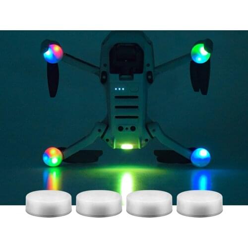 4pcs Night Flying Signal Lamp RGB LED Navigation Flash Light for DJI Mavic Air Air 2 Mini Pro 2 Spark Phantom 3 / 4 Drone Access