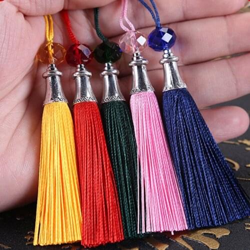 5pcs/Lot Ethnic Women 8cm Silver Color Cap Charm Tassels Decorative Pendant Tassel For Earrings Bag Widget DIY Jewelry Making