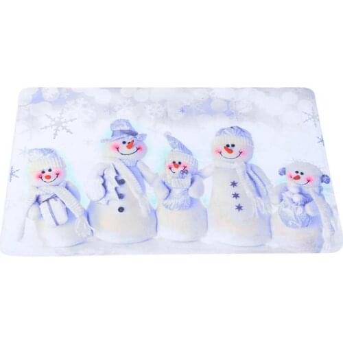 50x80cm Christmas Door Mat Floor Rugs Doormat Flannel Absorbent Mats Anti-slip Floor Mat for Home Kitchen Bathroom