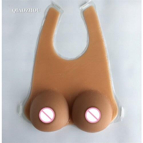 800g tan skin tone fake breast silicone borsten cup C boobs for men breast fake breasts crossdresser