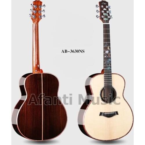 Afanti Music 36 INCH Solid Spruce top / Rosewood Back & Sides Acoustic guitar (AB-3630NS)