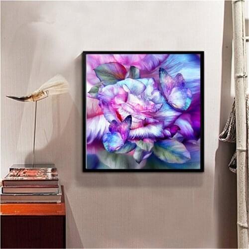 Purple Flower DIY 5D Diamond Painting for Beginners Christmas Gift