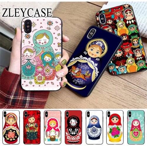 Russian Dolls Pattern Matryoshka Soft Phone Case For iphone x xs xr xsmax 11 12pro max 5s SE 2020 6splus 7 8plus 12mini cover