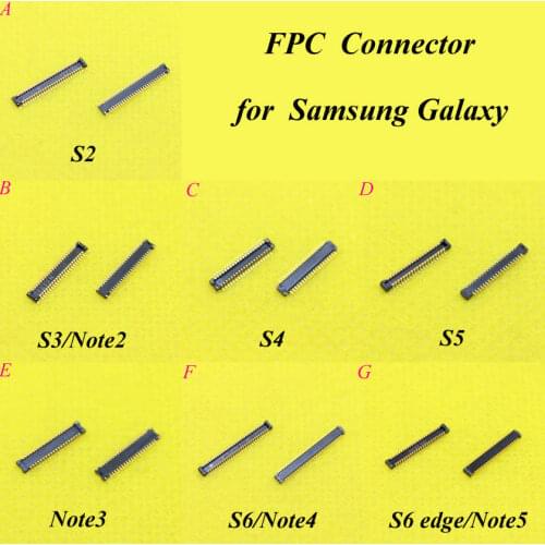 Cltgxdd LCD Display FPC connector for Samsung GALAXY S2 S3 S4 S5 S6 edge note 2 3 4 5 on Logic Board screen Flex cable