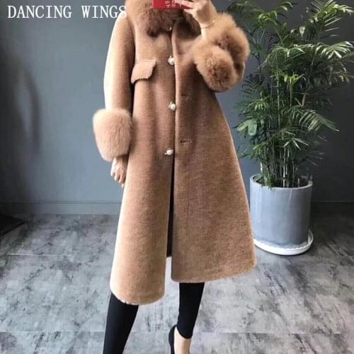 DANCING WINGS Women's Long Sheepskin Coats