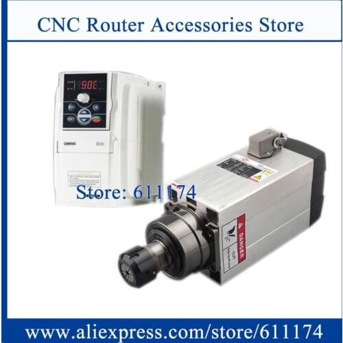 GDZ120*103-4.5 4.5KW ER32 air cooled spindle motor 18000RPM Square shape wood spindle motor + Frequencty VFD inverter