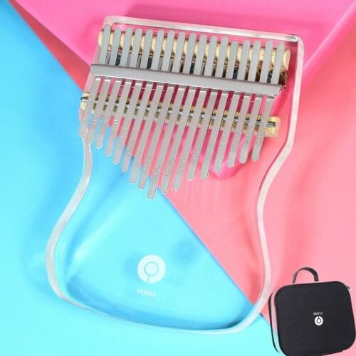 PURM Blue Crystal 17 key Kalimba Acrylic Thumb Piano 17 Keys Mbira Transparent Keyboard Instrument