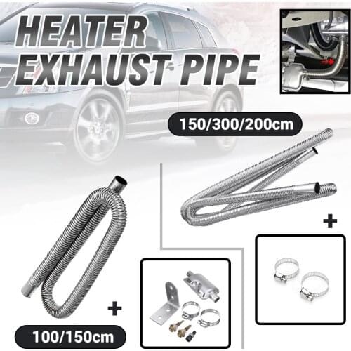 60/100/200/300cm Car Air Parking Heater Ducting Pipe Hose Tube Exhaust Muffler Silencer For Diesel Heater For Webasto