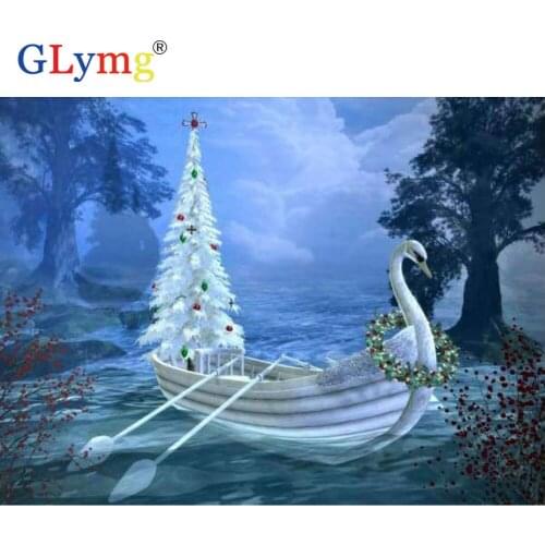 GLymg 5d Diy Diamond Painting Cross Stitch Full Square Birch Christmas Tree Rhinestones Embroidery ship Mosaic Gift Home Decor