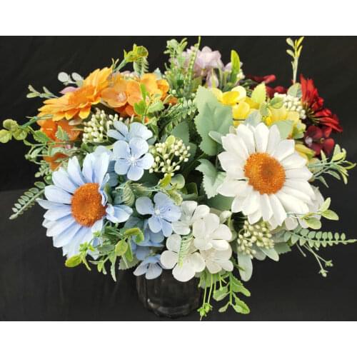 Beautiful sunflower silk flower high quality artificial flower gerbera home garden party wedding decoration DIY