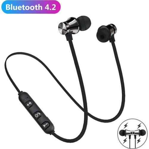 XT11 Magnetic Adsorption Wireless Bluetooth In-Ear Earphone Sports Headphone simple Wireless Bluetooth Earphone with Mic In-Ear
