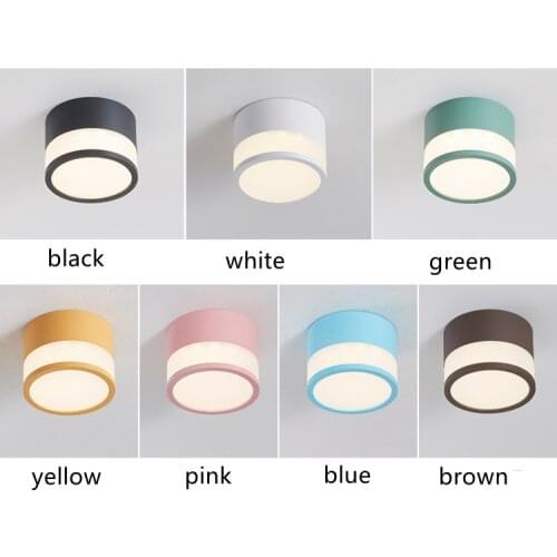 Macaron Surface Mounted Ceiling Downlight 7W 9W 12W 15W 20W LED Ceiling Spot Light AC110/220V for Kitchen Living room Decor