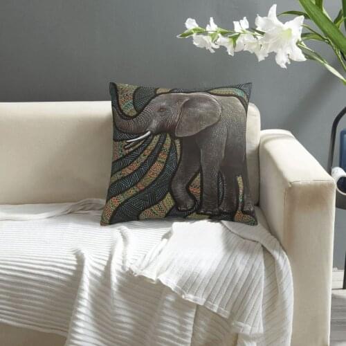 Elephant Zen pillowcase printed cushion cover sofa waist pillow pillow cover