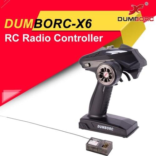 New DUMBORC-X6 6CH 2.4G RC Radio Controller Transmitter with Mixed Mode +X6F Receiver for RC Car Boat Tank Support DIY