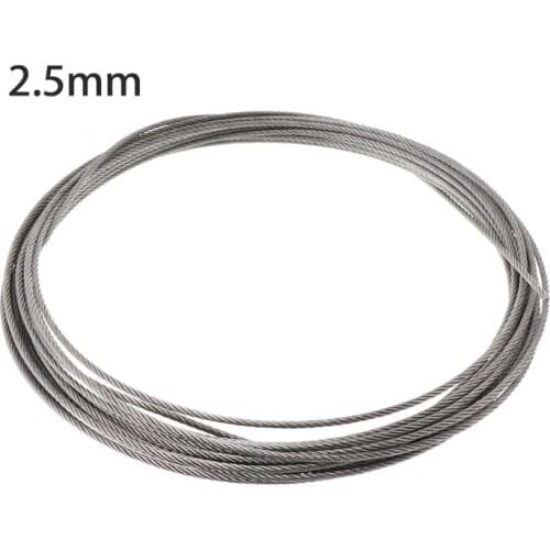 R66A New 10m 304 Stainless Steel Wire Rope Soft Fishing Lifting Cable 7×7 Clothesline