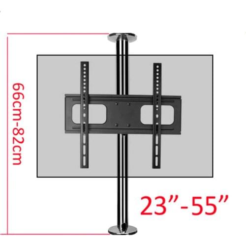 2019 new DL-A10S-66 23"-55" stainless steel LCD TV stand mounts bracket in Partition wall 360 rotate height adjust 66cm 82cm70cm