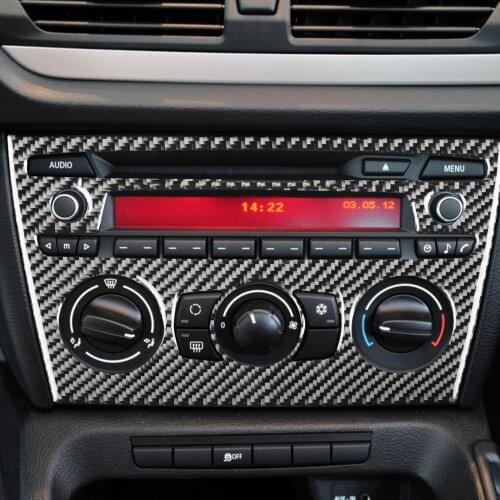 It Is Suitable For BMW Central Air Conditioning CD Panel Decorative Frame BMW E84 Old X1 (11-15) The Carbon Fiber