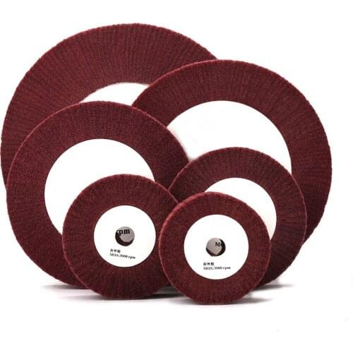 4~12inch Nylon Fiber Polishing Wheel Abrasive Disc Polishing Grinding Non-woven Scouring Pad For Metal Cleaning tool Accessories