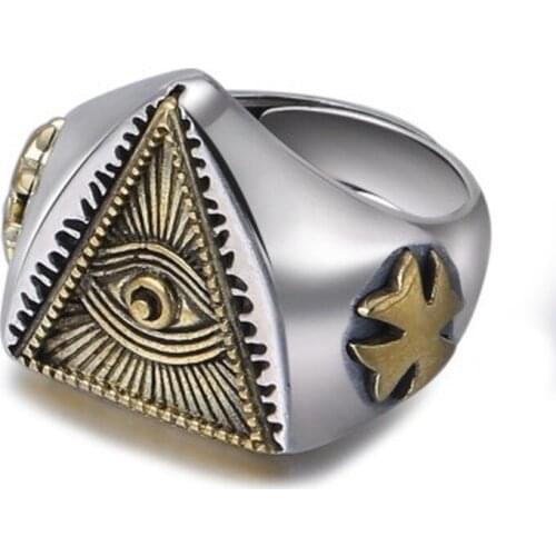 925 Sterling Silver Jewelry Men Women Skull Devils Eye Punk Adjustable Ring couple Ring Gift