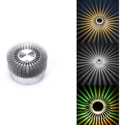 3W Mounted LED Wall Light Effect Lamp Sunflower Projection Rays AC85-265V Corridor Wall Lamp