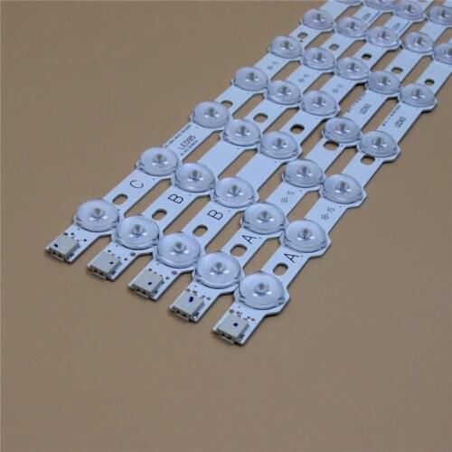 TV LED Bars For TD Systems K40DLV1FSM LED Backlight Strips Kit 9LED Lamps Lens 5 Bands 9FLHY168D 39PF3025D 39FHD-CNOV 39FPD274D