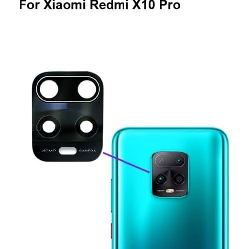 2PCS High quality For Xiaomi Redmi X10 Pro Back Rear Camera Glass Lens test good For Xiaomi Redmi X 10 Pro Replacement Parts