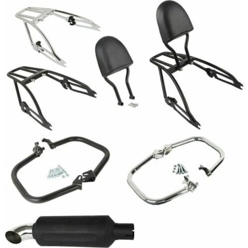 Motorcycle Engine Guard Exhaust Pipe Luggage Rack Backrest For Harley Street XG500 XG 750 2015-2019
