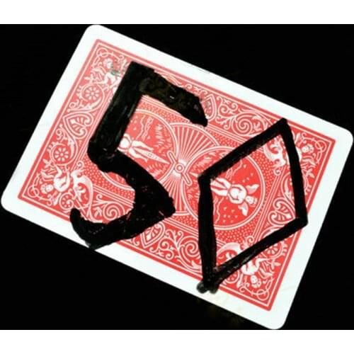 1pcs Numberground 3 to 5 card magic Magician Gimmick close up magic tricks card for professional magician Change the draw card
