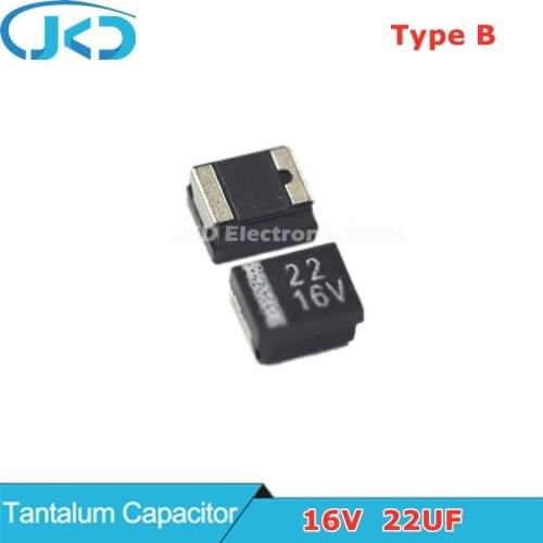 10pcs 16V 22UF SMD Tantalum Capacitor Type B 3528 B3528 22UF16V 16V22UF 226 Original