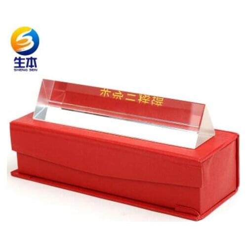 3x3x20cm Educational Physics Optical Glass School Science Experiment Teaching Aids Birthday Gift for Children Triangular Prism