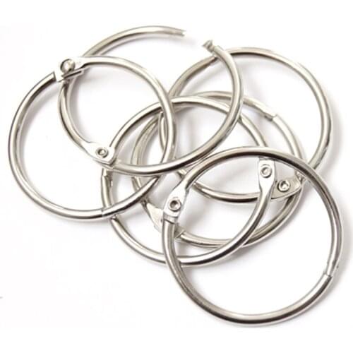 50pcs Iron Hoop Ring Removable Card Insert Scrapbook Crafts Split Hoop photo hanger 15mm-80mm Drapery Clip Rings