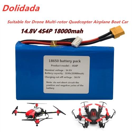 14.8V/16.8V 14Ah 4S4P UAV Rechargeable Li-ion Battery 18650GA Suitable for Drone Multi-rotor Quadcopter Airplane Boat Car