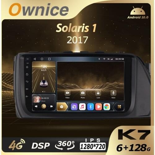 Ownice Android 10.0 K7 Car Auto Radio for Hyundai Solaris 1 2017 6G+128G 8 Core Support 360 Panorama 5G Wifi 4G LTE 1280*720
