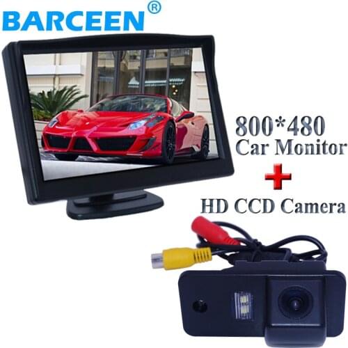 5" wide car screen monitor type with the shockproof car rearview camera black plastic shell apply for Audi A6L