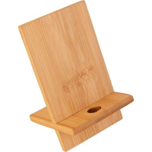 Bamboo Universal Mobile Phone Holder Cell Phone Stand Friendly Non-slip Phone Holder Stand for Desk for All Mobile Phone
