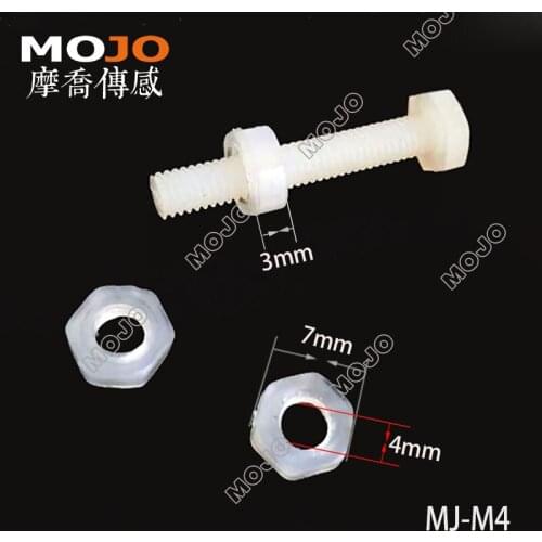 Free shipping MJ-M4 M4 Thread PE material plastic nuts (100pcs/lots)