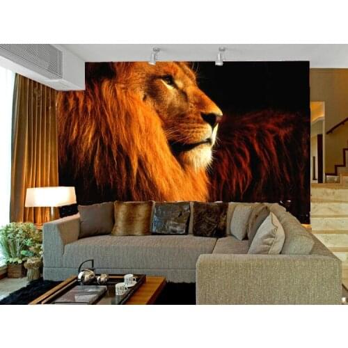 Large Animal Lion 5D Papel Murals Wallpaper 3d Wall Murals wall paper for Living room 3d Photo Mural