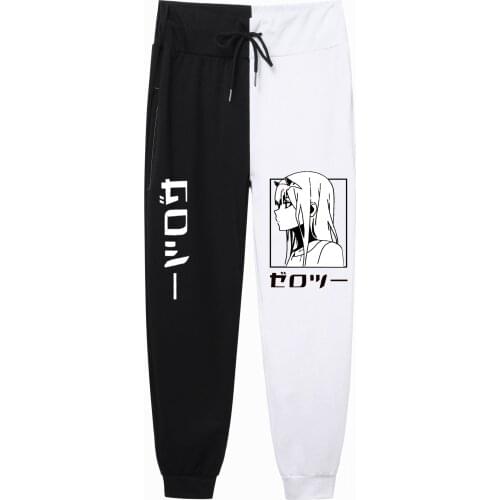 Summer Japan anime Zero TWO print PatchworkPants Harajuku Men Pants Joggers Male Trousers Casual Sweatpants sweatpants