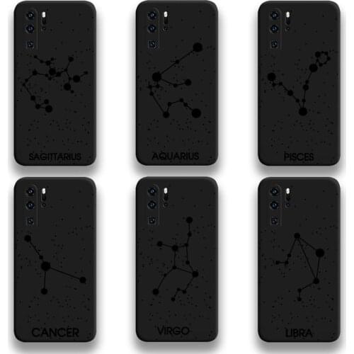 Twelve Constellations Phone Case For Huawei P20 P30 P40 lite E Pro Mate 40 30 20 Pro P Smart 2020