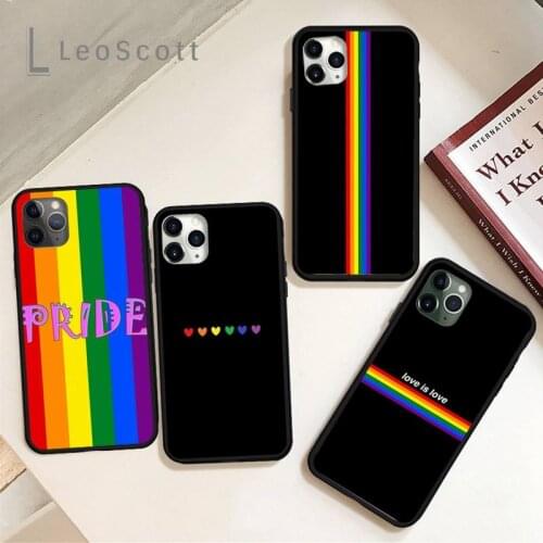 Gay Lesbian LGBT Rainbow Pride Phone Case for iPhone 11 12 pro XS MAX 8 7 6 6S Plus X 5S SE 2020 XR
