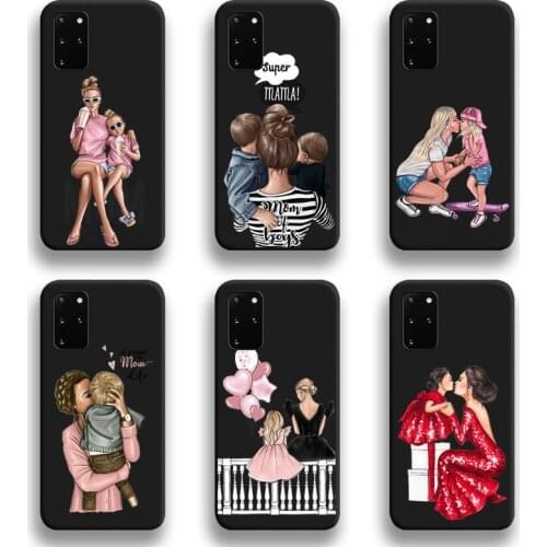Super Mom Baby Pattern Phone Case For Samsung Galaxy S21 Plus Ultra S20 FE M11 S8 S9 plus S10 5G lite 2020