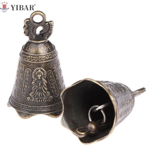 Hot Sale New 1PC Alloy Antique Bell Chinese Mini Sculpture Pray Guanyin Buddha Bell Shui Feng Bell