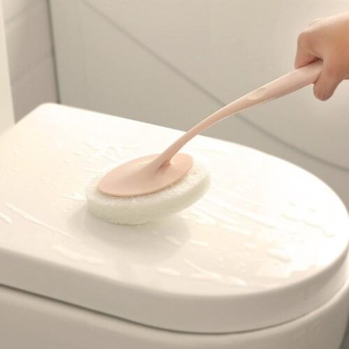 Long Handle Brush Sponge Diy Cleaning Sponge for Dishwashing Kitchen Toilet Bathroom Wash Cleaning Tool